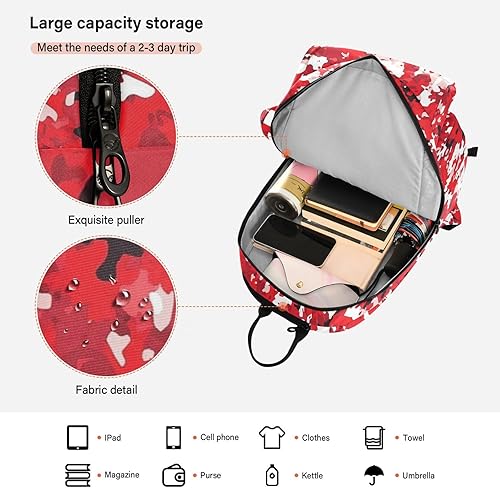 Miniatura 6 de Sporting Goods Tennis Bag Large Sturdy Red Camouflage Camouflage Sport Pickleball Badminton Bag for Teen Boys Girls Men Women para raqueta de tennis