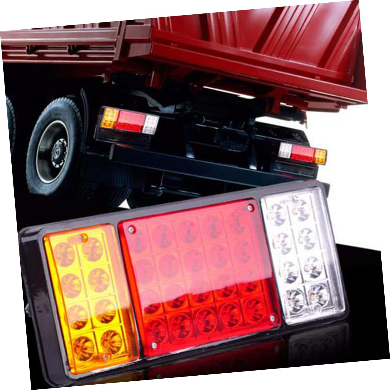 Mikinona 36 Led Trailer Tail Light Set for Truck Trailer Snowmobile Boat Boat Signal Truck Turn Snowmobile Vehicle Brake Car Signal Lights 24v 2pcs