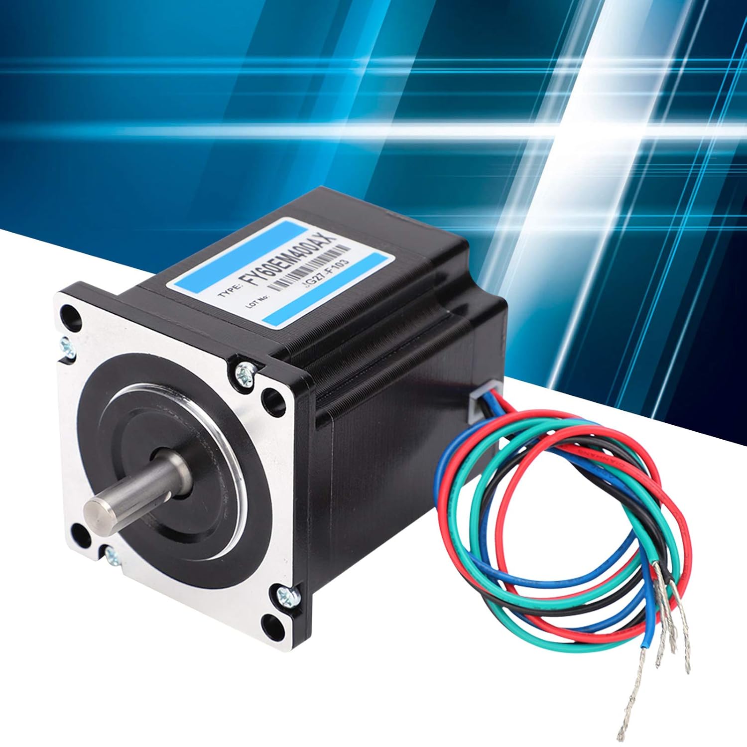 YWBL-WH 2-Phase Stepper Motor Nema 24 Motor High 1.8 Degree 4A 86MM 4-3.2Nm Forward and Reverse for CNC Mill Lathe Router, Stepper Motor