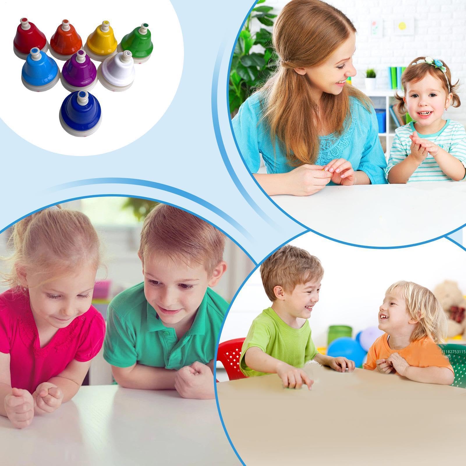 Campanas de mano de escritorio, campanas de escritorio Colorida Educational