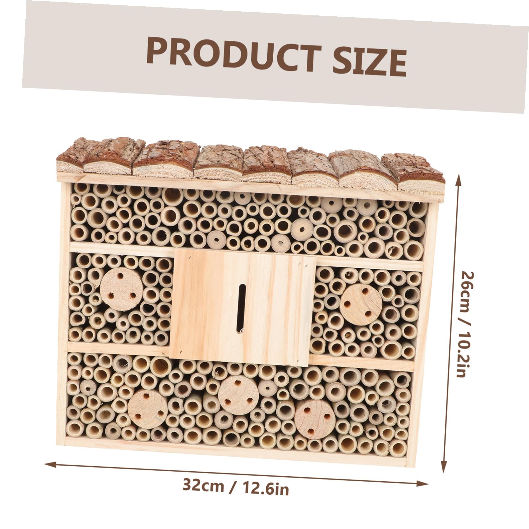 Abaodam Casa delle Api Decorativa in Legno per Giardino e Terrazza, Habitat Naturale per Insetti e Farfalle, Casetta Accogliente per Apicoltura e Arredamento Esterno