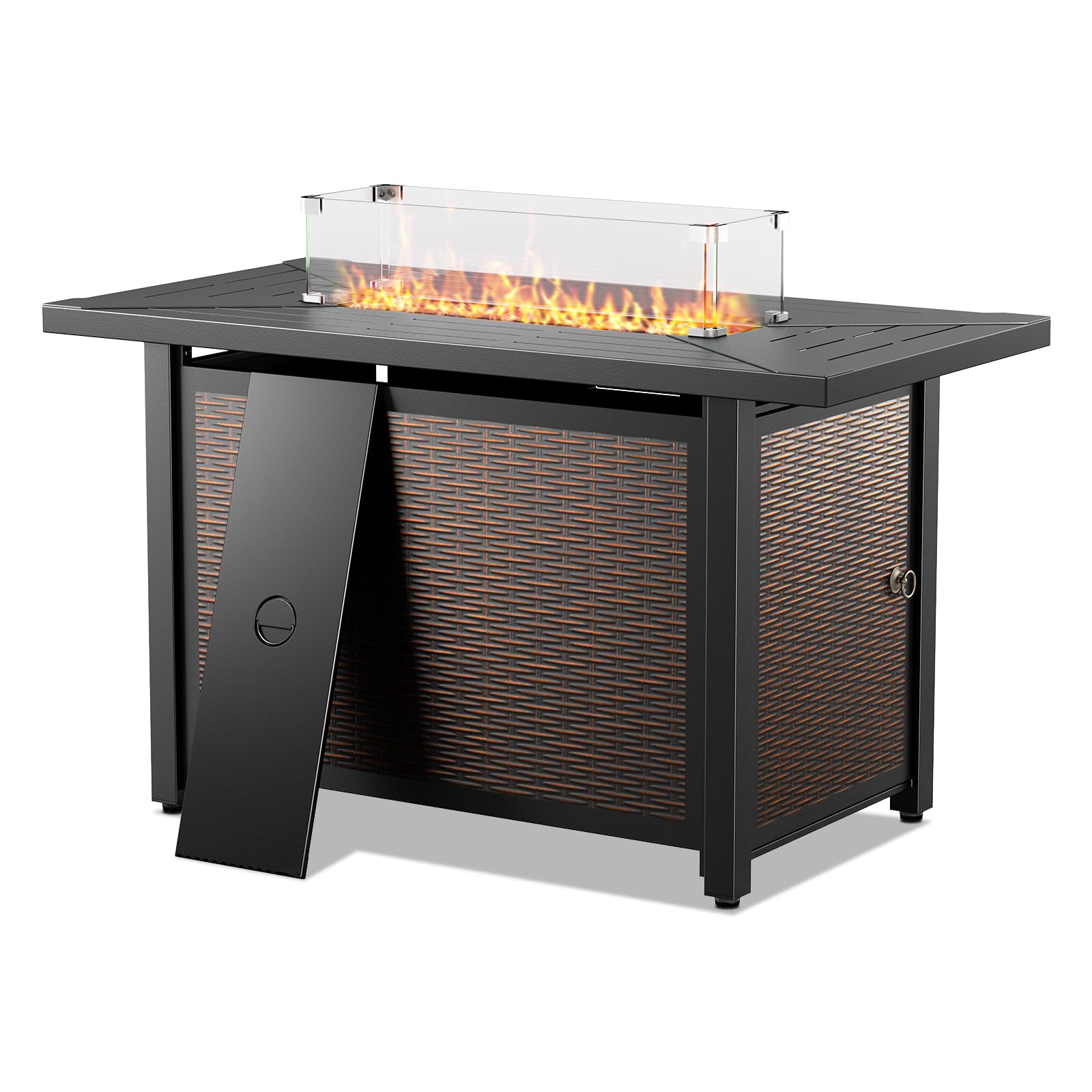 Alora Premium 42-Inch Outdoor 50K BTU Propane Patio Gas Fire Pit Coffee Table W/ Cover (SAK95331)