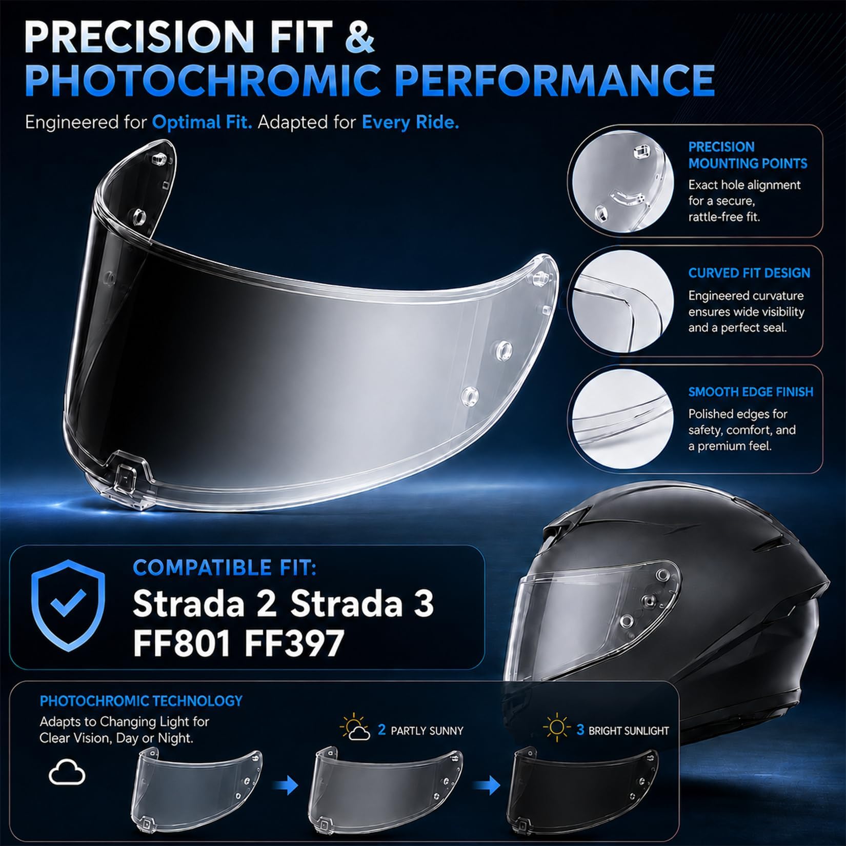 3 hole face shield for motorcycle helmet 3-Snap Flip Up Full Visor Half Open Helmets (Light Smoke) : Automotive Its available in yellow and is designed to be a one Motorcycle UV Adapter 3 Snap