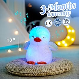 Glow Guards 12\'\' Musical Light up Penguin Stuffed Animal,Soft Penguin Plush Toy with LED Night Lights &Nursery Songs,Birthday Children\'s Day Hoilday Gift for Toddler Kids
