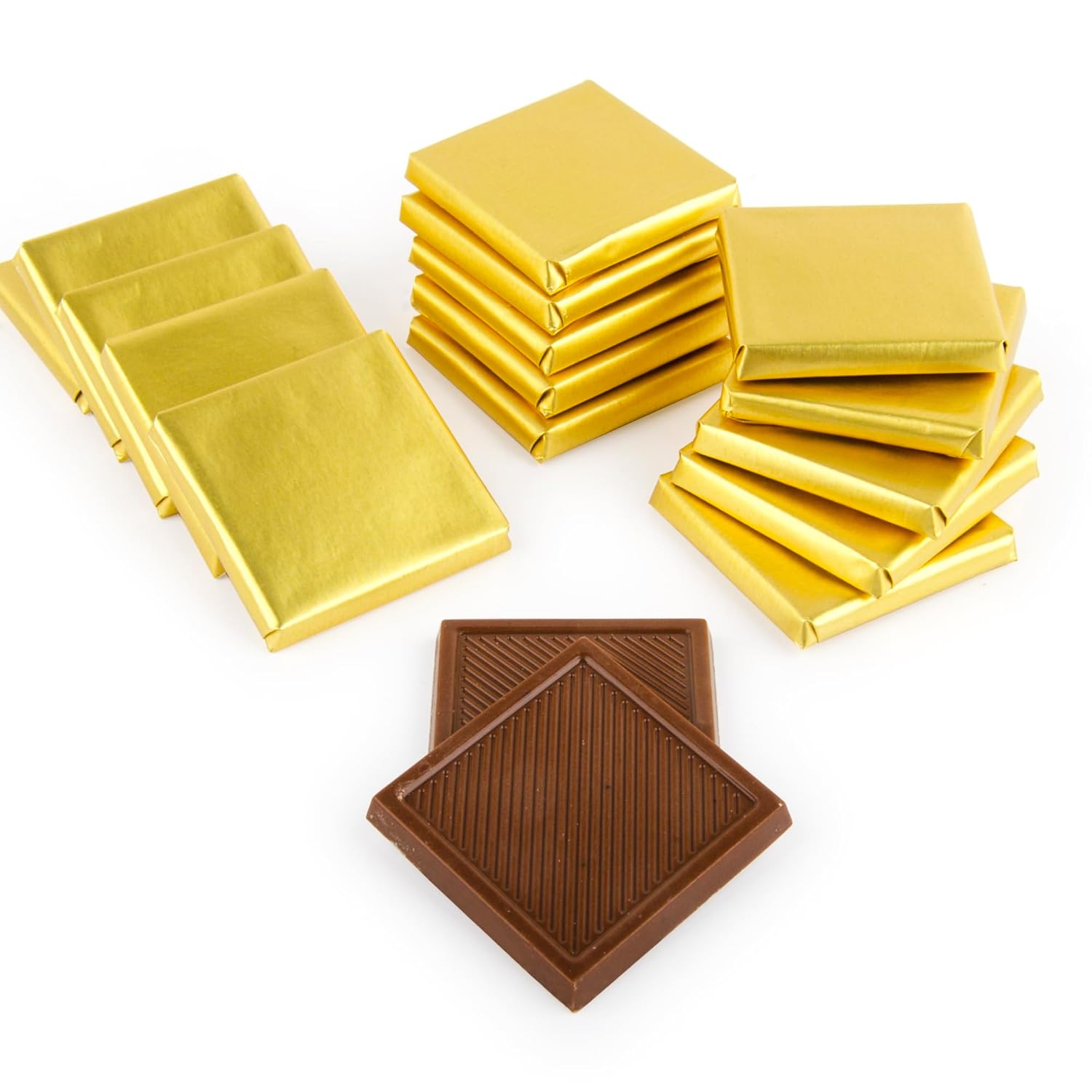 Lion Milk Chocolate Neapolitan Squares – Gold Foil Wrapped – Mini Assorted Chocolates for Weddings, Baby Showers & Special Events (435 ct, Gold | Milk Chocolate)