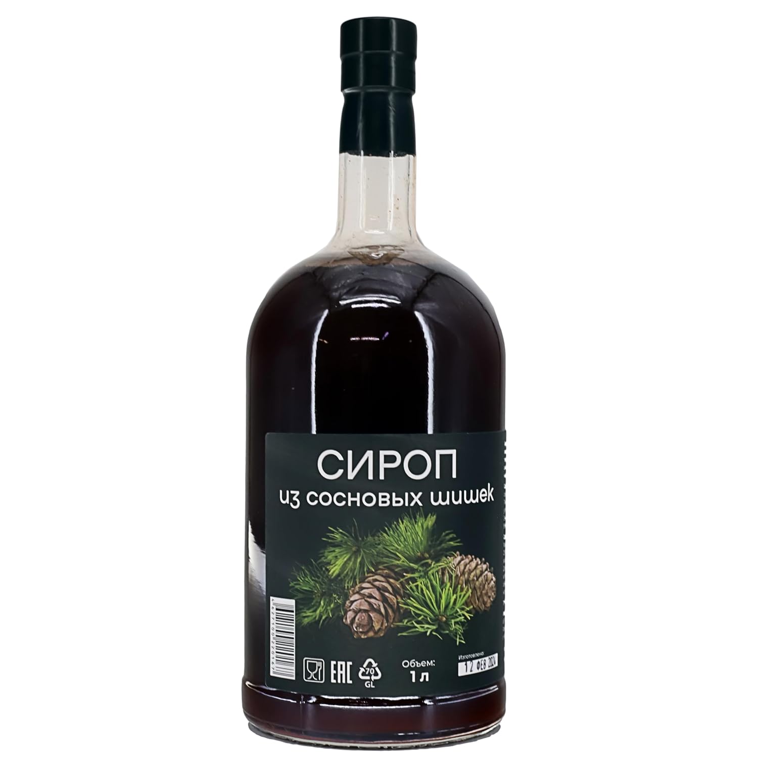 Samsonov & Partners Pine Cone Syrup Made with Steeped Cones, for Pancakes, Glazing and Cocktails, 500ml/ 16.9 Fl oz