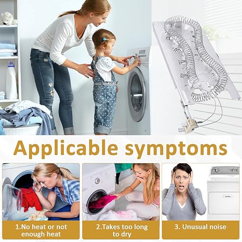 Miniatura 5 de WP3387747 Elemento de calefacción para secador de hidromasaje Reemplazo Secador Elemento de calefacción para Whirlpool Kenmore AP6008281 3387747