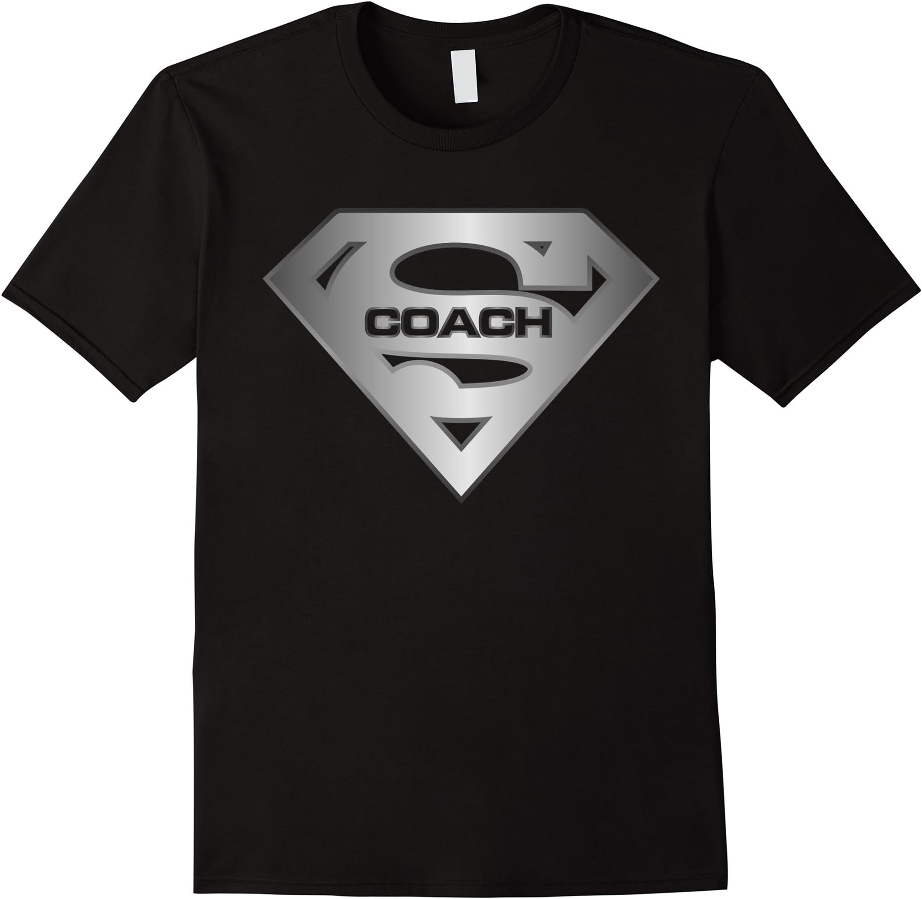 Men's Super Coach T-Shirt Drill Instructor PE Trainer Tee Shirt 2XL Black