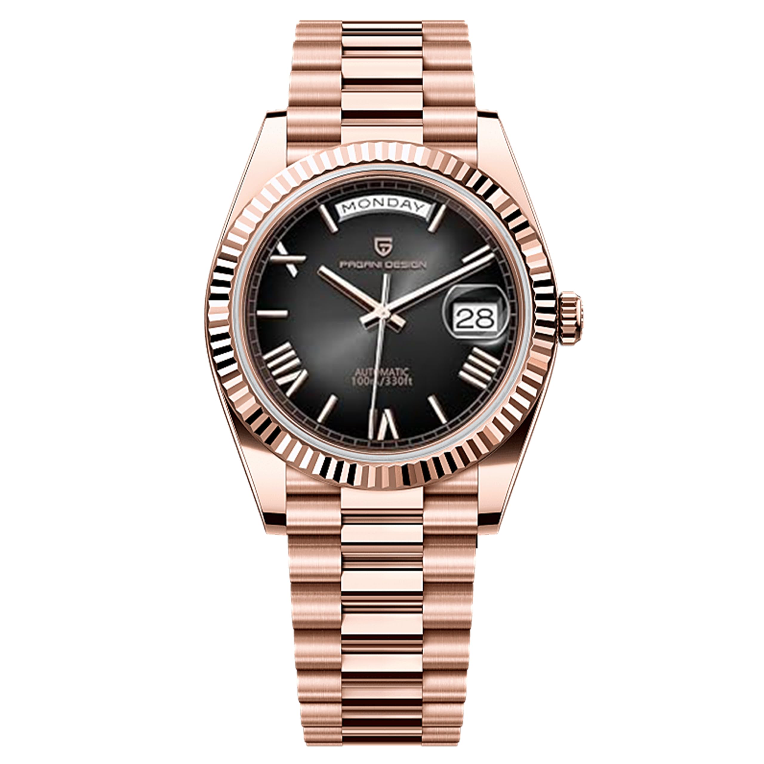 RollsTimi Pagani Design DD40 1783 Reloj de Caballero automático NH36A Calibre AR Cristal de Zafiro Reloj mecánico de Lujo para Caballero 10Bar Water-Resistant.
