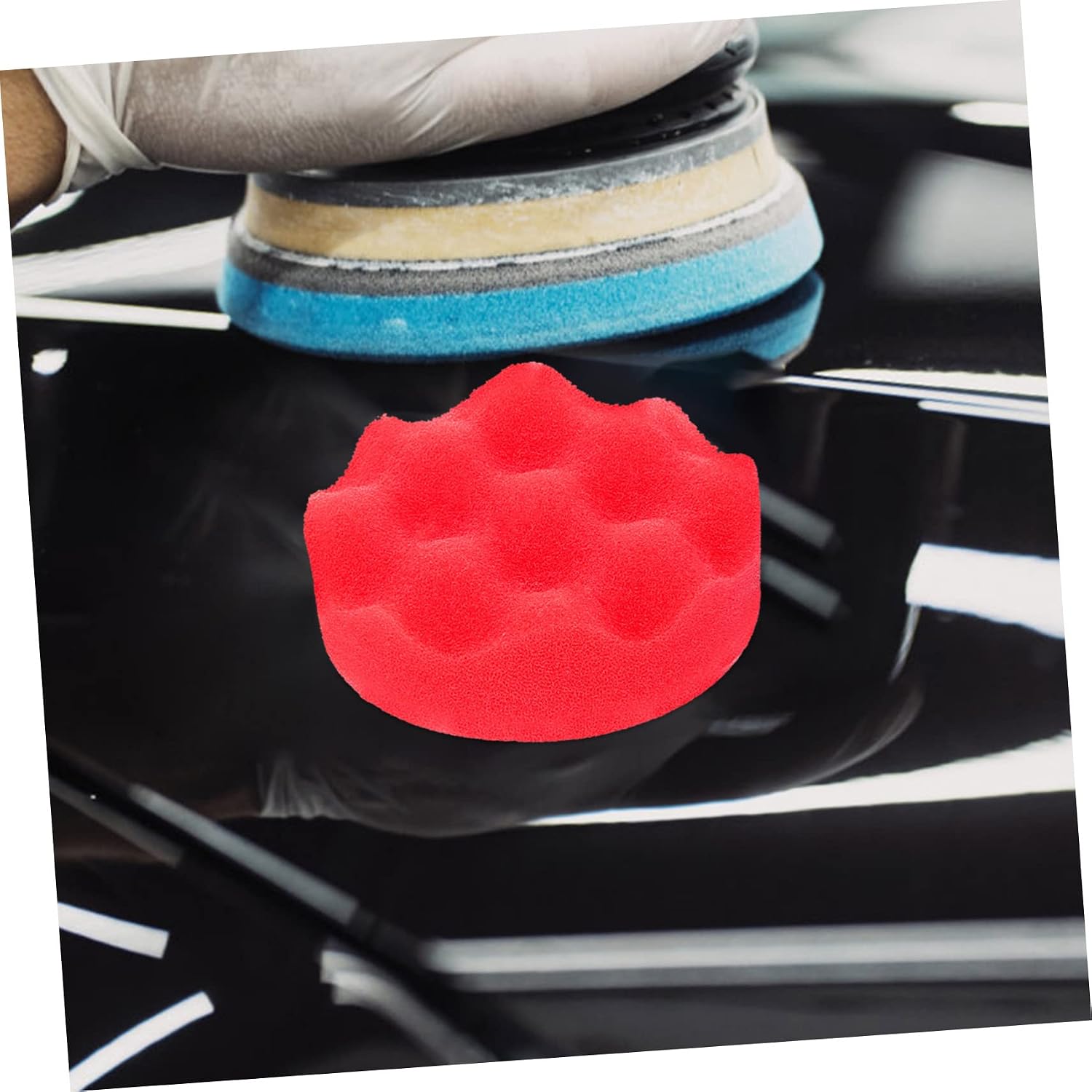 PRETYZOOM 1Set Car Polishing Kit Sponge Buffer for Drill High Elastic Pads Durable and Wear Resistant for Removal and Car Detailing Applications
