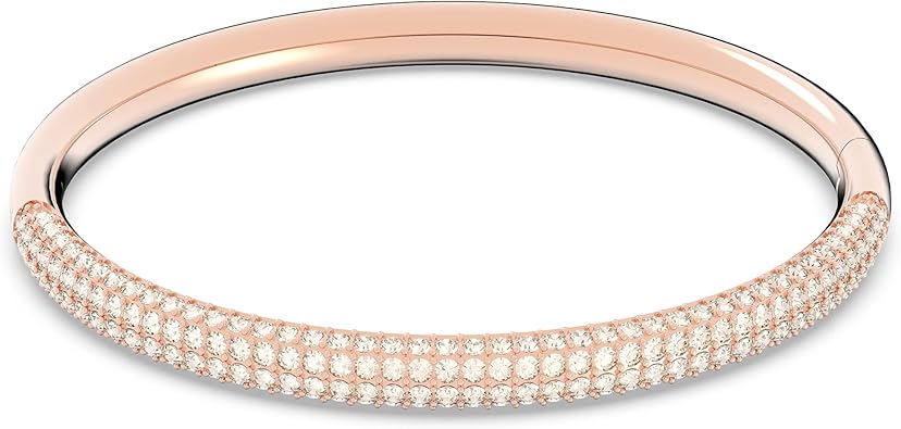 Swarovski Dextera Bangle, Clear Crystal, Rose gold-tone Finish