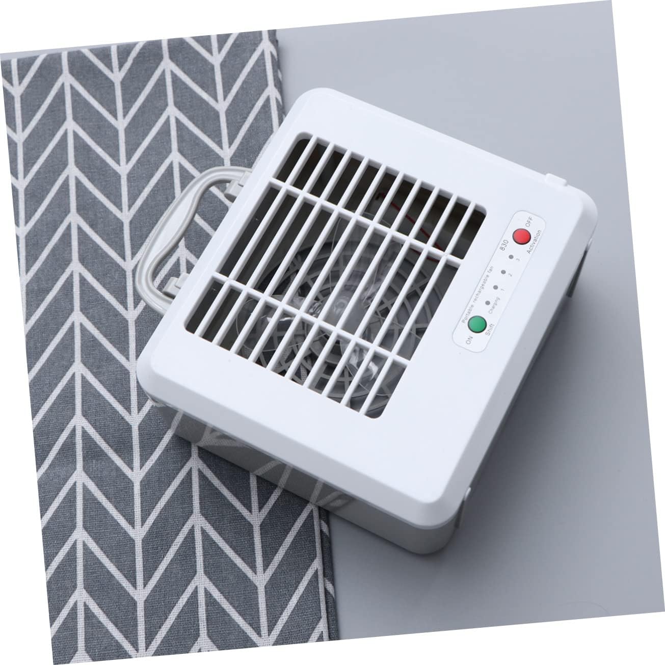 Cabilock Energy Saving Mini Silent Electric Air Cooler Fan with Strong Powered Large Water Tank Humidifier for Home Office Quiet Cooling