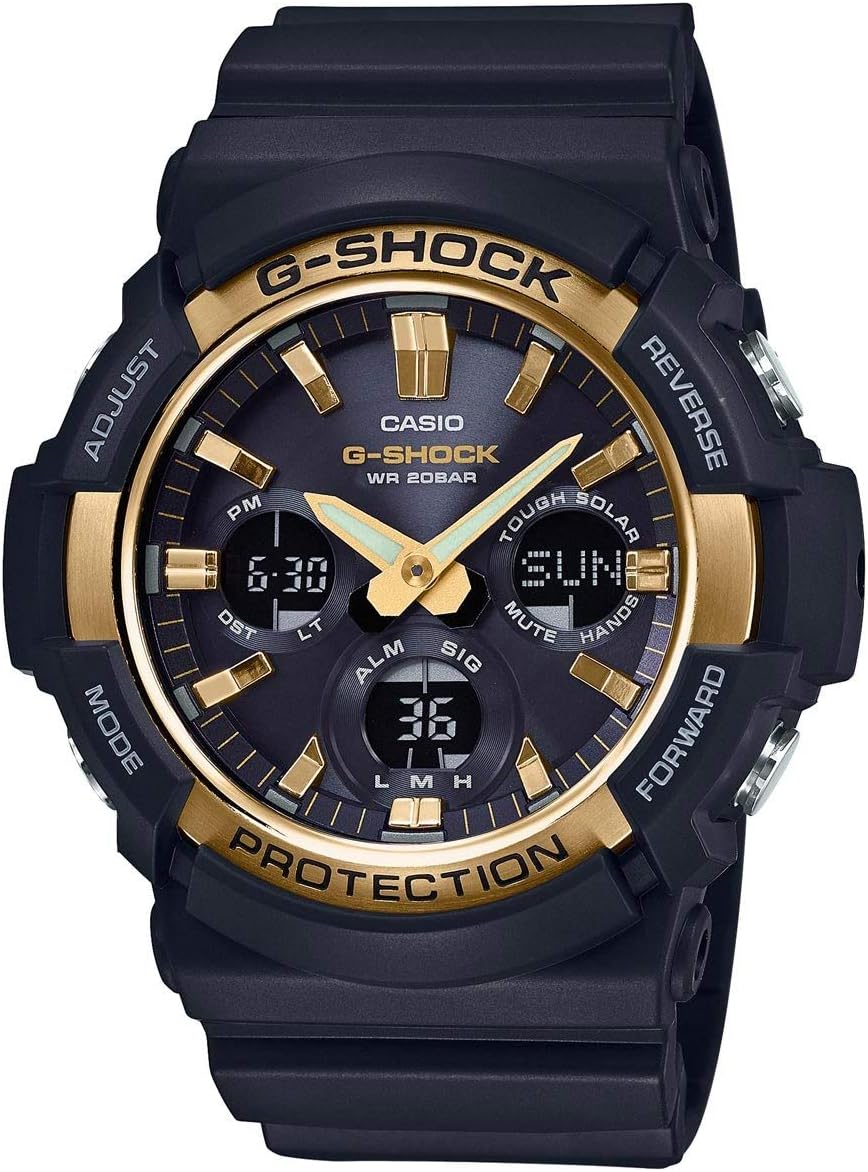 G-Shock GAS100G-1A Tough Solar Resin/Stainless Steel Men's Watch (Black)