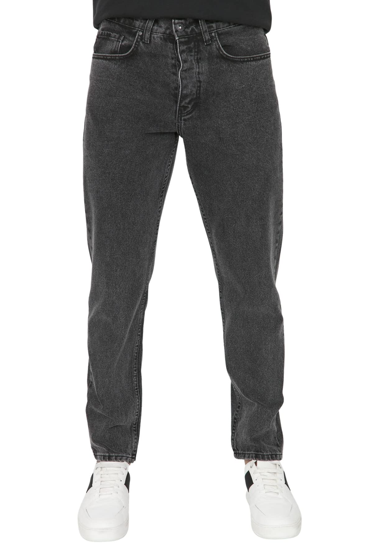 TRENDYOL Man Young Normal Waist Skinny Fit Essential Fit Jeans, Anthrazit, 31, anthrazit, Bundweite: 79 cm