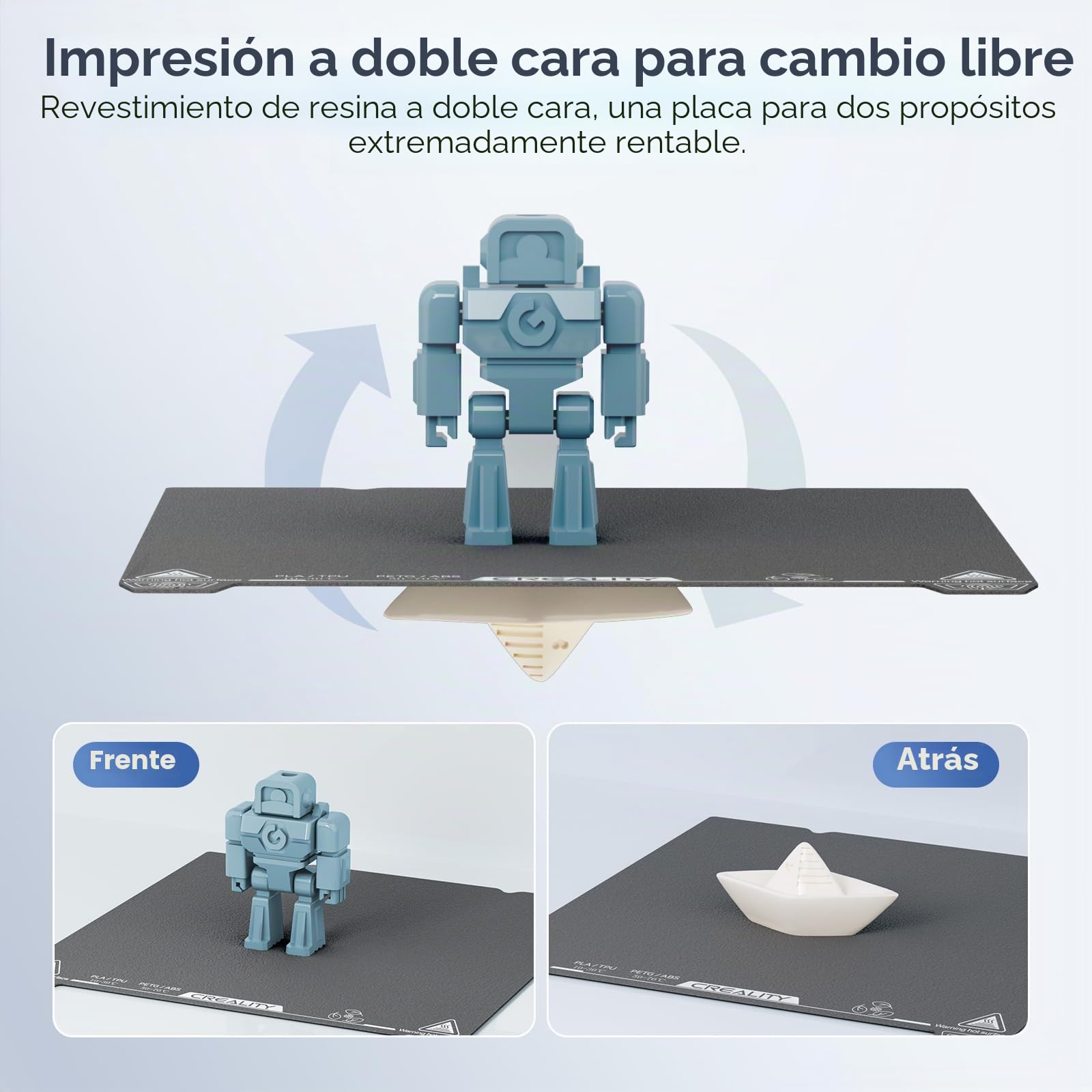 Placa de construcción Oficial Creality 2025 de Baja Temperatura, 235 x 235 mm, Plataforma de Cama de Impresora 3D, de Doble Cara, para impresoras 3D Ender 3 V3 SE KE/K1/Ender 3 V3/CR-10 SE/Ender 3 S1