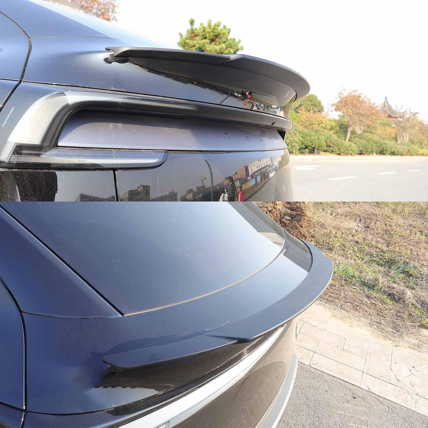 YL Style Rear Spoiler for Tesla Model Y Juniper 2025-2026 Rear Trunk Lip Spoiler Wing ABS Plastic (Matte Black)