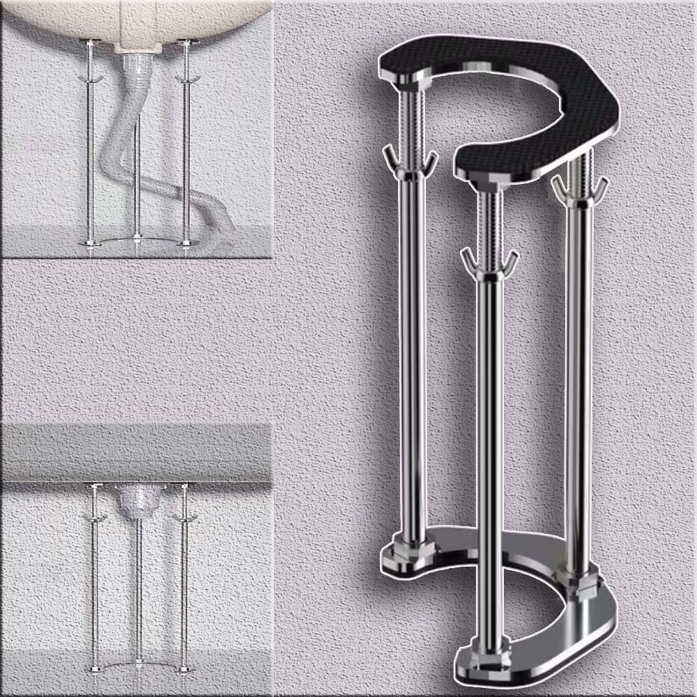 Soporte para fregadero bajo encimera soluciona filtraciones con patas ajustables