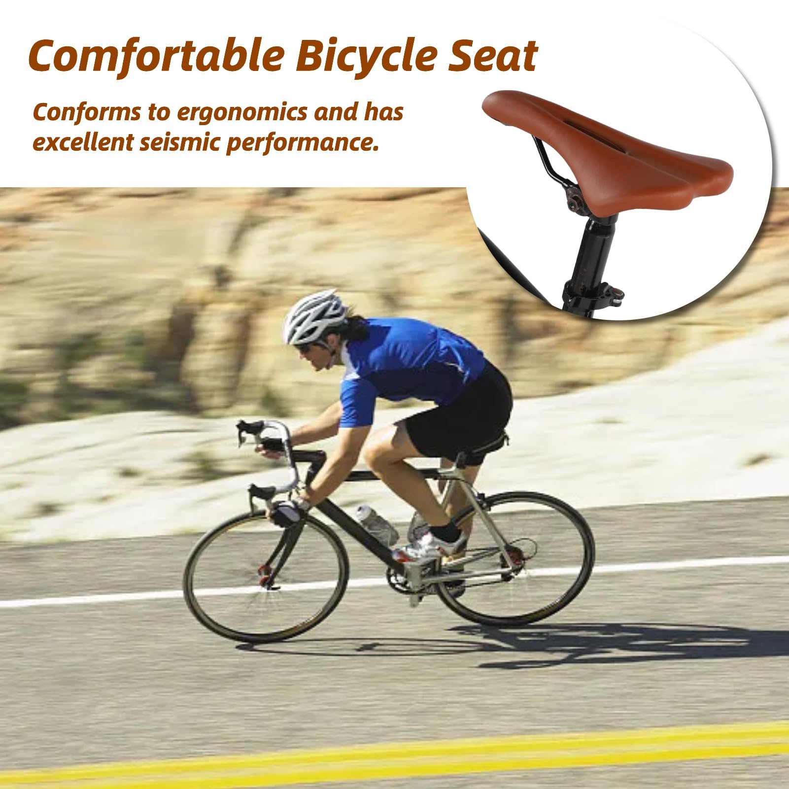 Cyrank Sella Universale per Bicicletta, Comodo Cuscino per Sedile per Bici da Mountain Bike Accessorio per Ciclismo per Mountain Bike da Strada