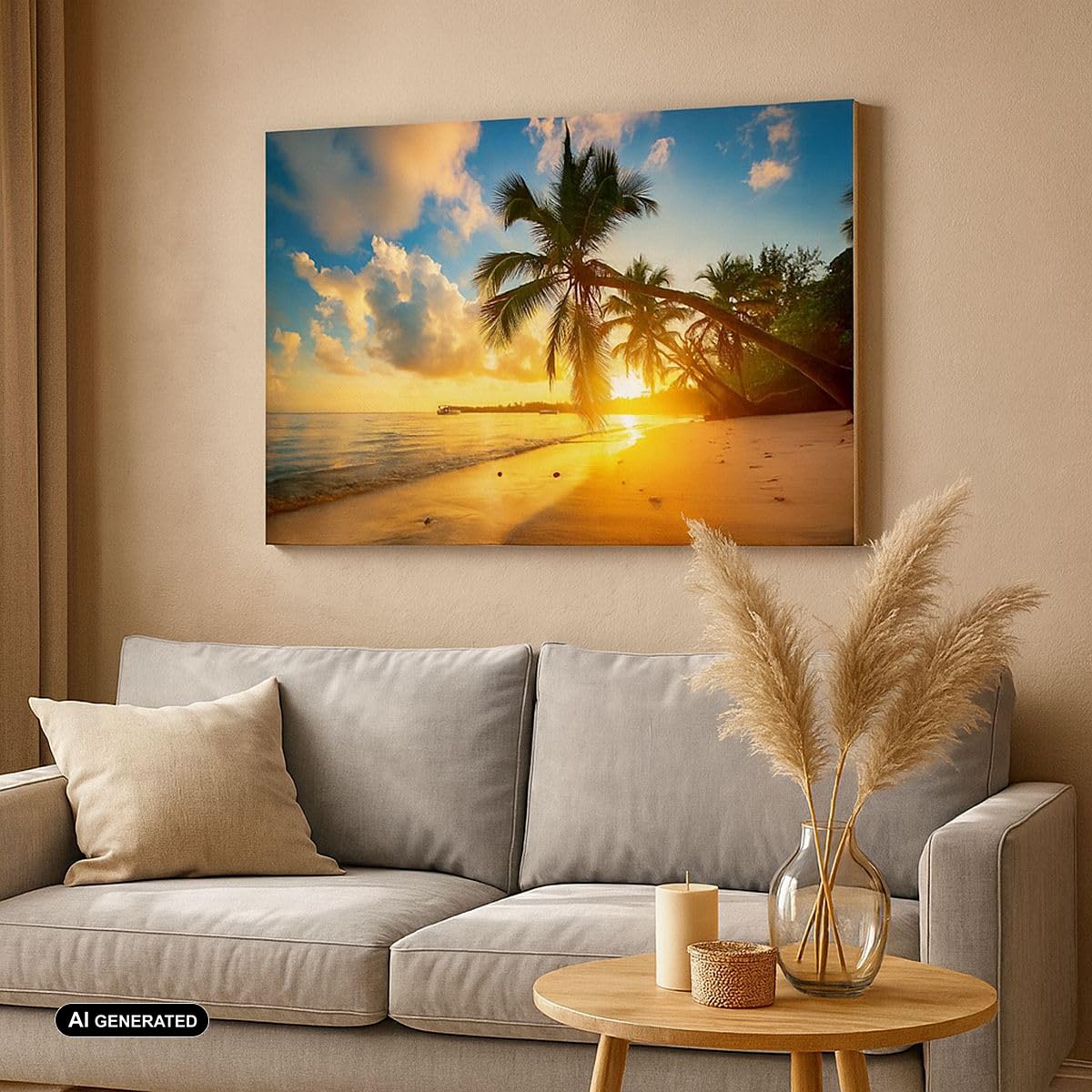Cuadro sobre Lienzo 70x50cm Moderno Horizontal Paisajes Naturaleza - 3922