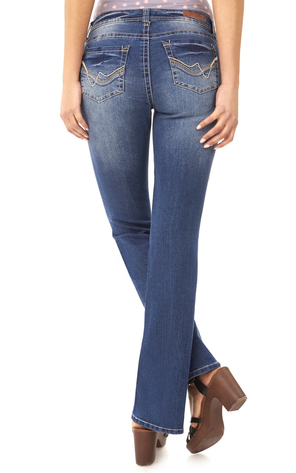 WallFlower Legendary Bootcut Jeans for Women, Classic Fit Mid-Rise Insta Stretch Denim in Standard and Plus Size, Juniors Jeans - Keller, 11 in Dubai - UAE | Jeans