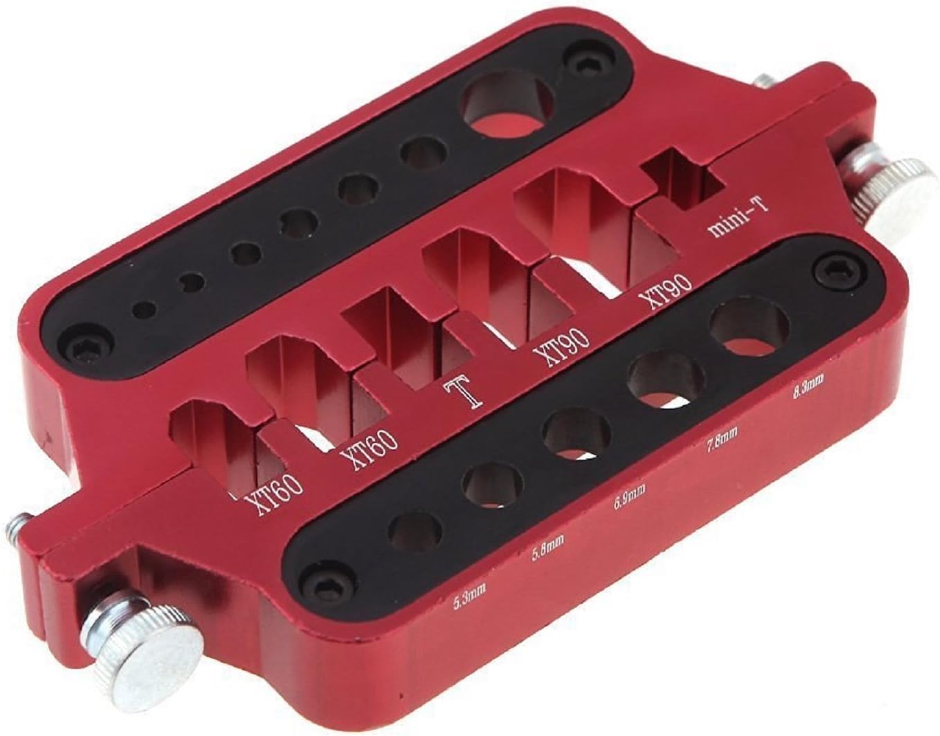 ShareGoo Aluminum Welding Soldering Insulate Station Jig RC Tools for XT60 XT90 T Plug Banana Plug Connector,Red