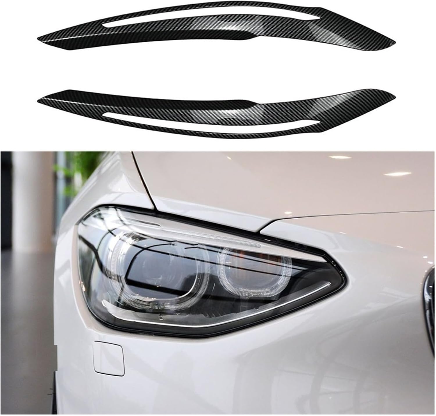Amazon.co.jp Eyelid Cover Car Headlamp Eyebrow Trim 2pcs Gloss Headlight Eyebrow Eyelid F20 F21
