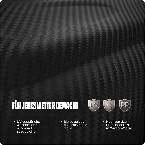 Art Plast BA320 Cofanetto Tetto Auto in Polipropilene, Finitura Carbonio, Nero, 1320 x 778 x 345 mm - 4