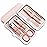 QURIPE 7pcs Manicure Set, Nail Clippers Kit, Stainless Steel Manicure Kit, Nail Clipping Tools Portable Travel Grooming Kit, The Best Gift with Luxurious Case(Rose Gold)
