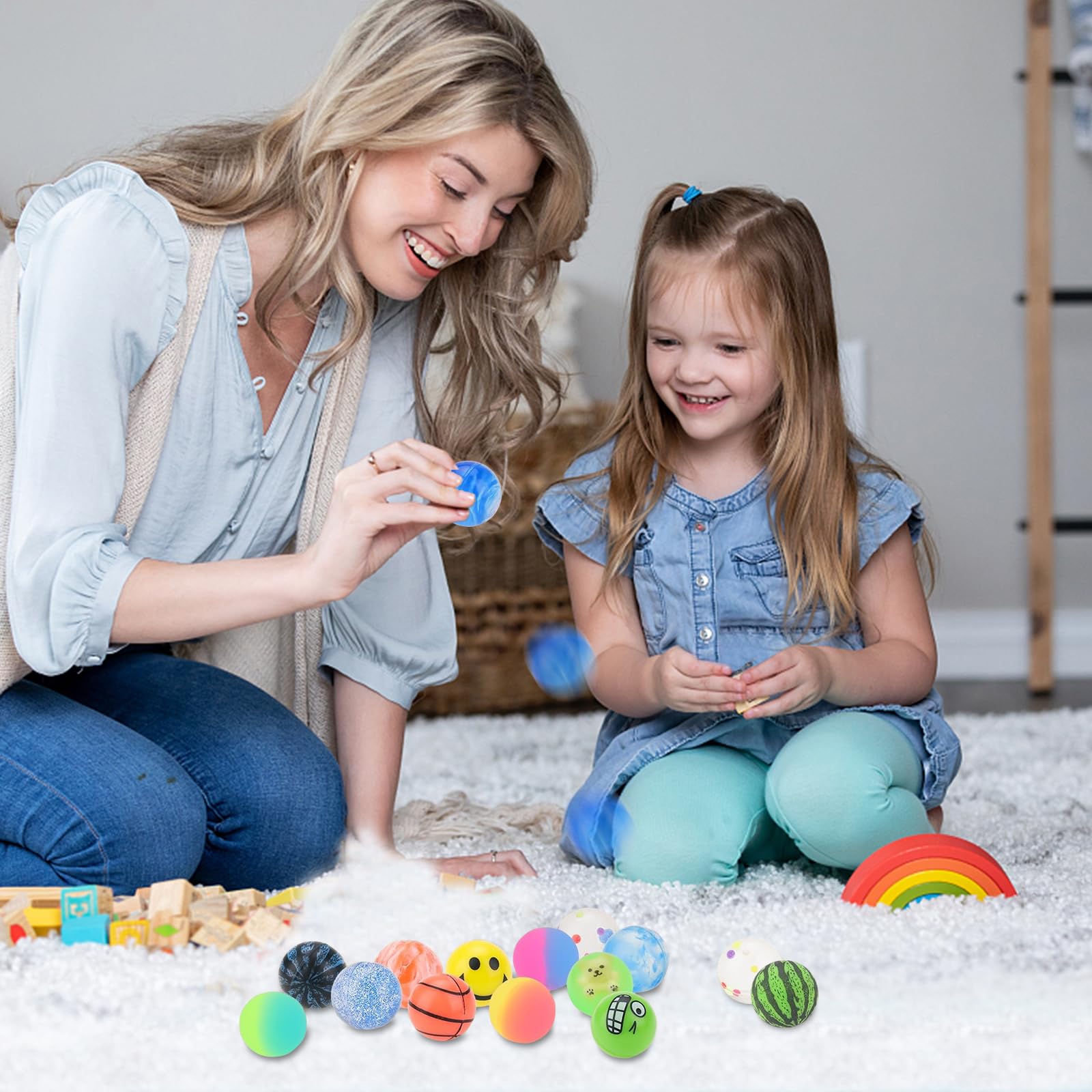 Leonshco Pelotas de goma 5 mm para niños rebote saltar relleno piñata