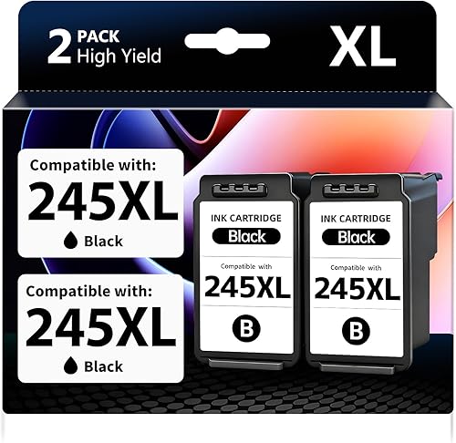 SANCTink 245XL Black Ink Cartridge Replacement for Canon 245 245XL PG245 XL PG245XL Work with Pixma MX490 MX492 MG2524 MG2522 TS3322 TR4527 TR4520