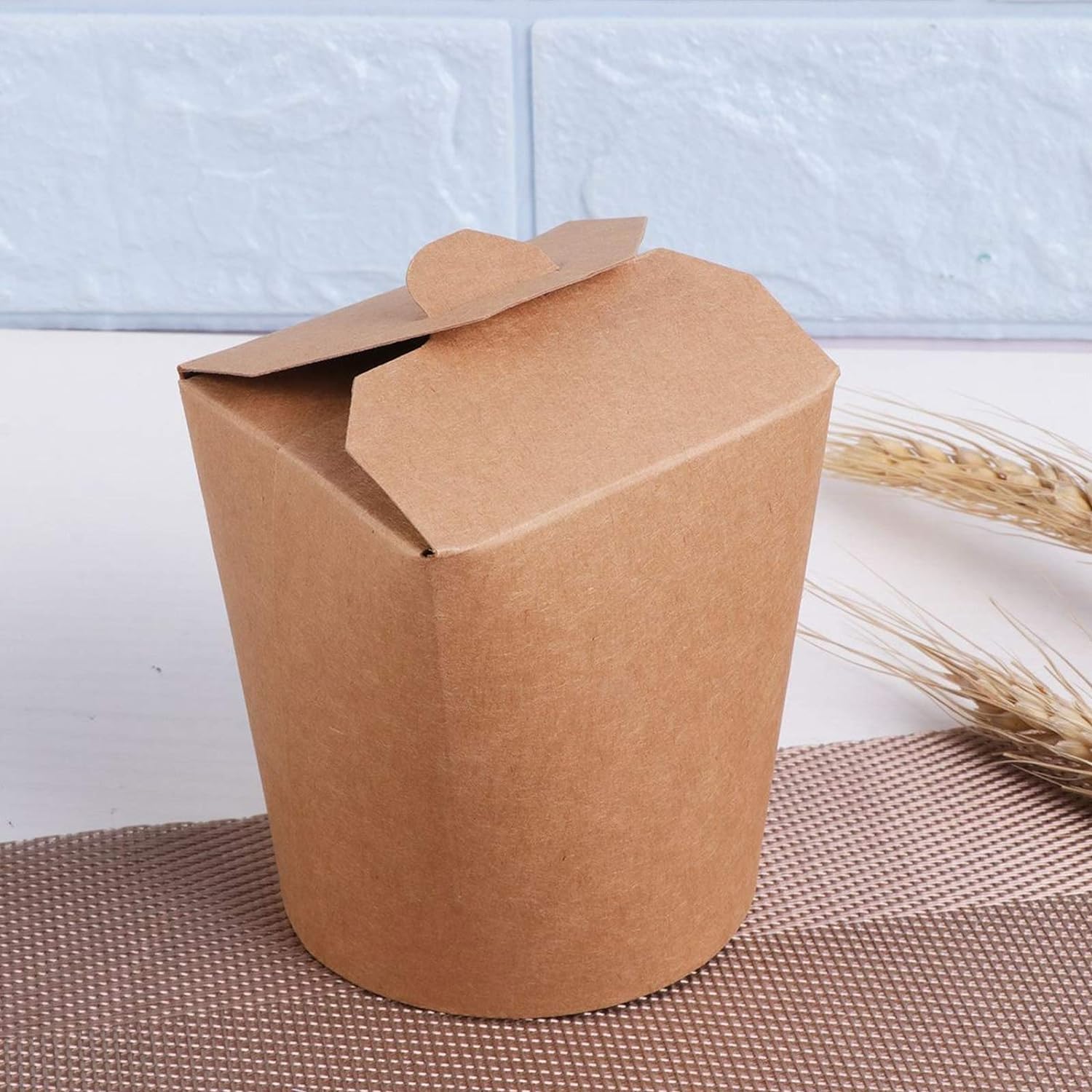 Contenedores Desechables De Papel Kraft Para Llevar, Contenedores De Alimentos Biodegradables Para Llevar Fríos Y Calientes, Contenedores De Almacenamiento De Alimentos Marrón Kraft Con Dise