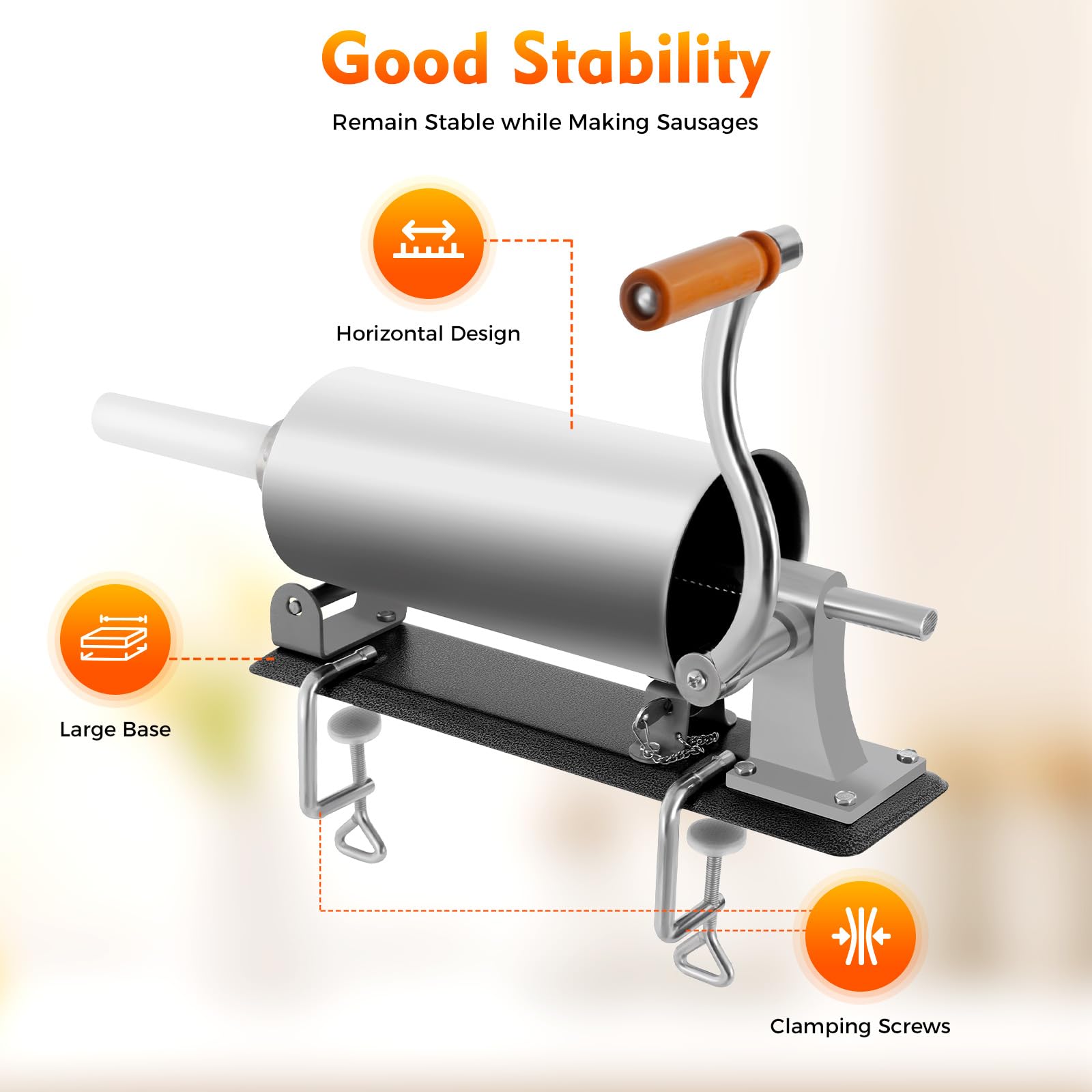 Machine à Saucisse En Acier Inoxydable 3 L De Remplissage Seringueuse Argent 41002896