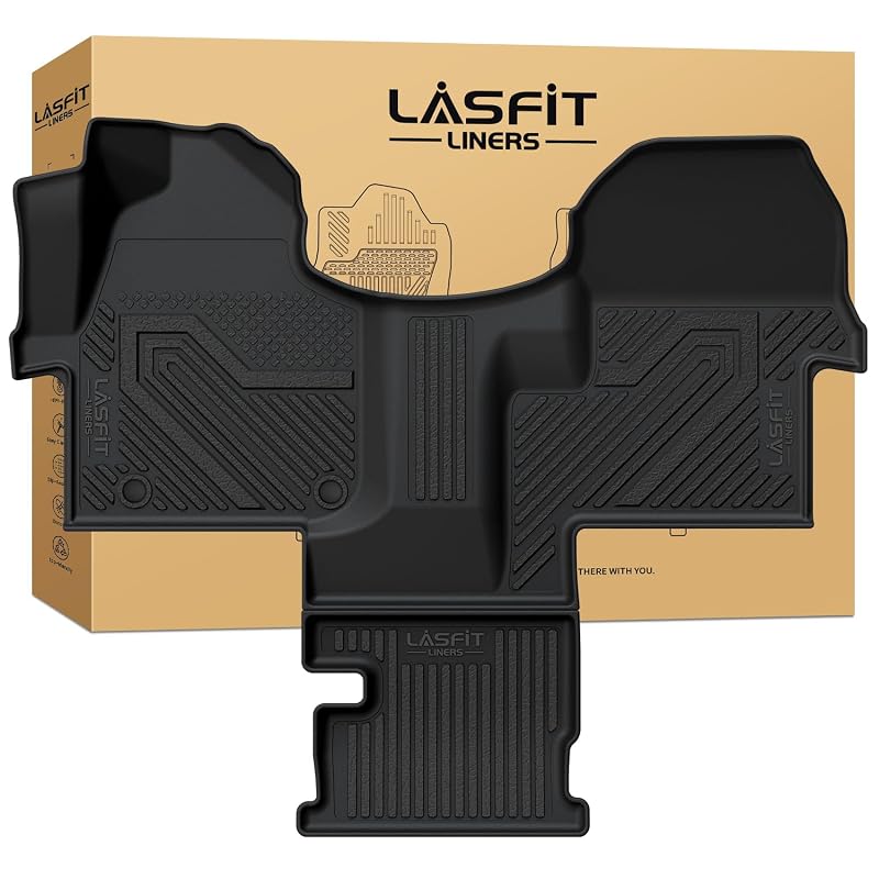 Tapete automotivo LASFIT em TPE para Mercedes Benz Sprinter 1500, 2500, 3500, 3500 XD e 4500 2019–2027, 1ª fileira, preto
