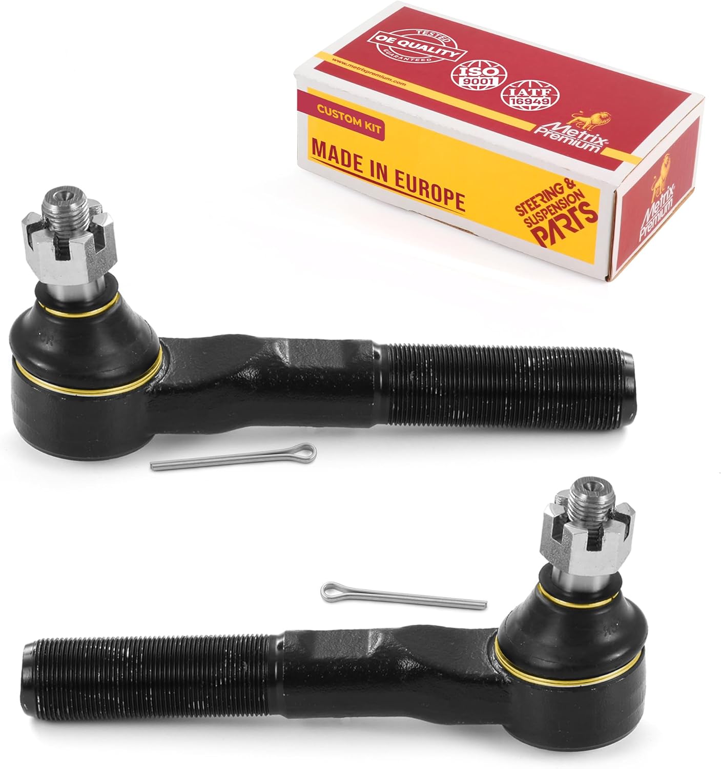 Metrix Premium Chassis Parts - 2 PC Front Left Inner (To Pitman Arm) Steering Drag Link Kit Fits 2007-2017 Jeep Wrangler, 2018 Jeep Wrangler JK, Replacement ES3624, Made in Europe