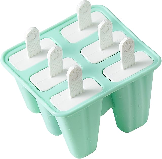 Ice Lolly Mould 6 Pieces Reusable Silicone Popsicle Mold Easy to Remove Ice Lolly Maker - BPA Free Ice Pop Mould