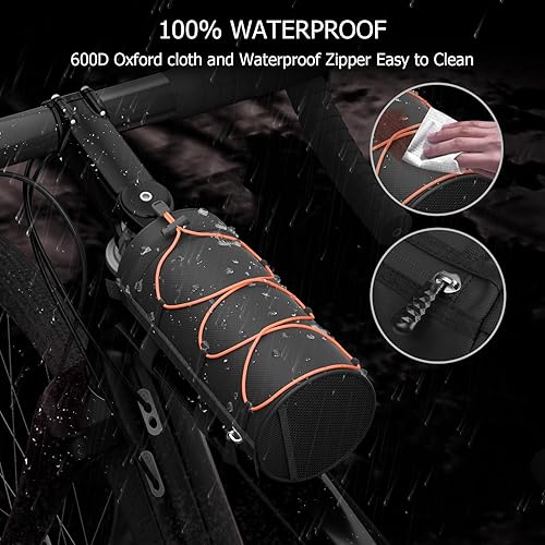 Miniatura 2 de SHINEHOME Bolsa de manillar Bolsas de bicicleta para bicicletas, bolsa de marco de bicicleta, bolsas de manillar para bicicletas, bolsa de