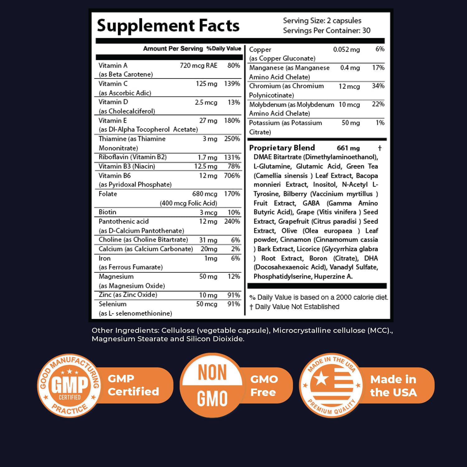Memory Lift – Vitamins A, C, D, E & B-Complex – 60 Ct, 3 Month Supply — Amazon image 3