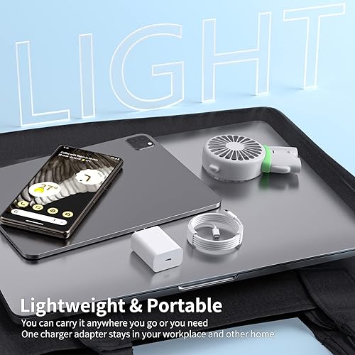 Miniatura 6 de Jiunai Cargador de pared USB C para iPhone 17 Pro Pixel 10 9, bloque de carga enchufable de 18 W, cable USB C de 3.3 pies, suministro de energía,