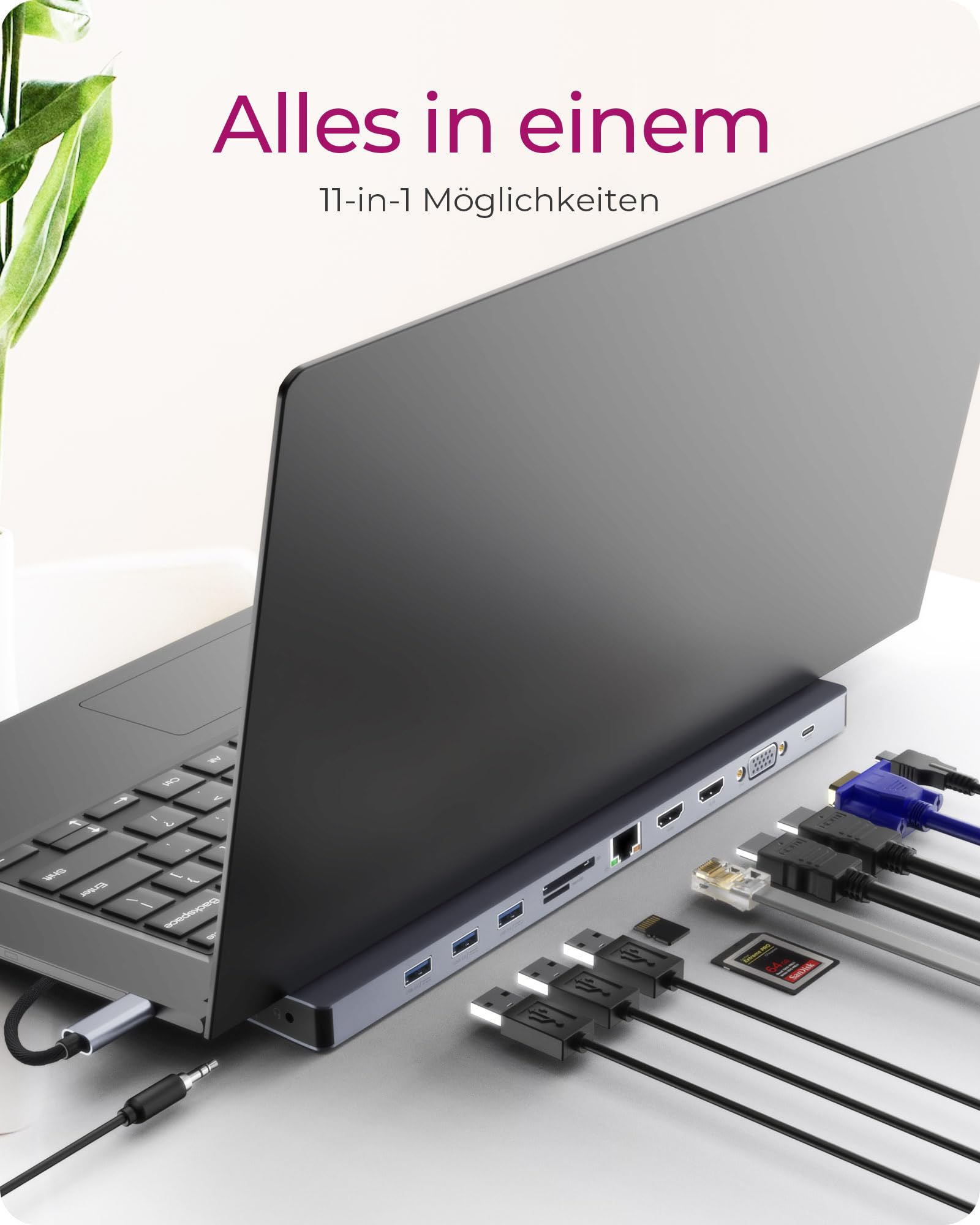 ICY BOX 10-in-1 USB-C Dockingstation: 4K HDMI, 100W Laden, Alu-Gehäuse – Dein Alleskönner Fürs Homeoffice & Reisen