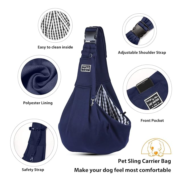 Foto 4 de 6 de PETCUTE Bolso de Hombro para Mascotas de hasta 7.5 KG,Bolso de Viaje para Perros con Cinturón Seguridad…