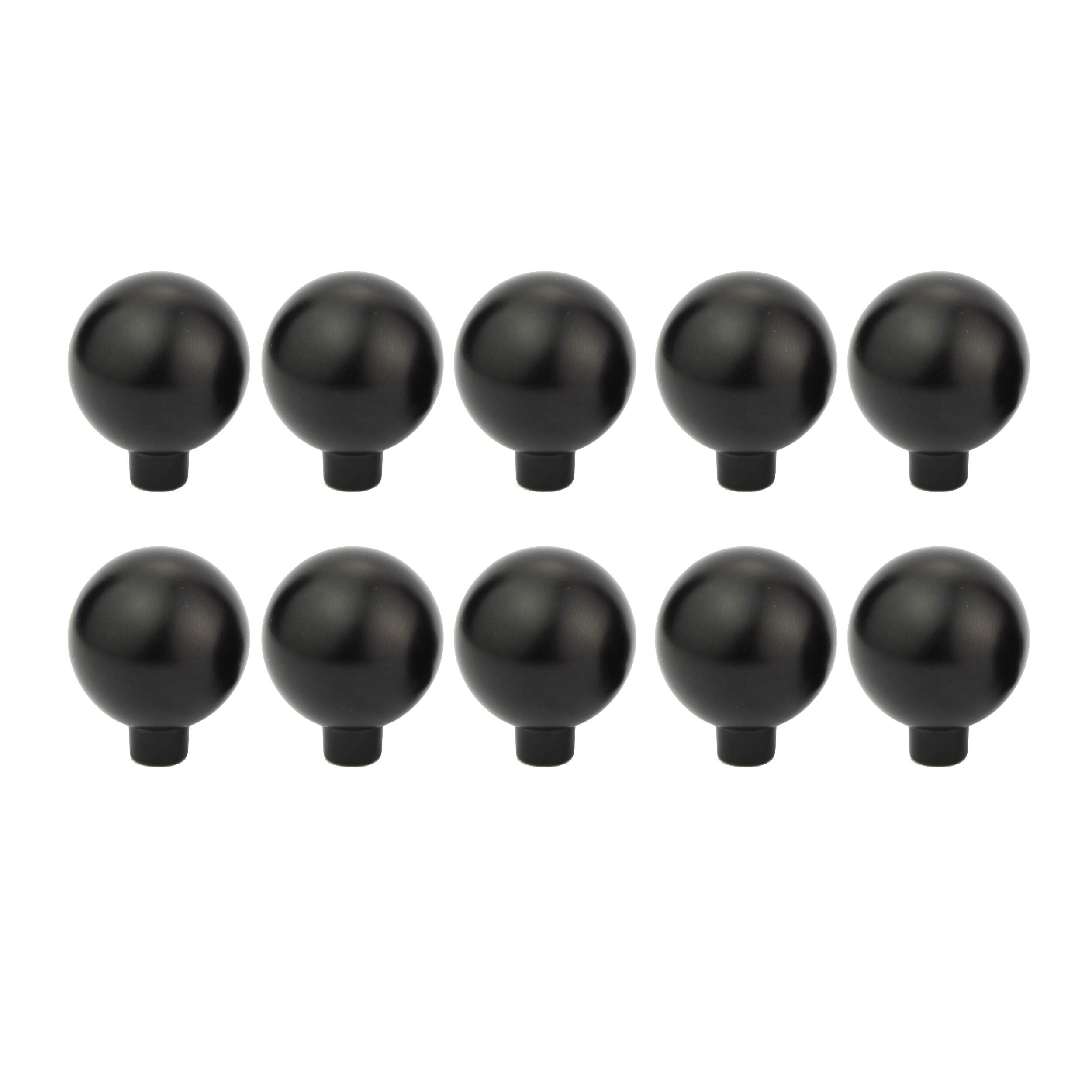 Poignée de meuble BALL Natural Goods Berlin Noir - Bouton d'armoire pour tiroir, commode, buffet, cuisine