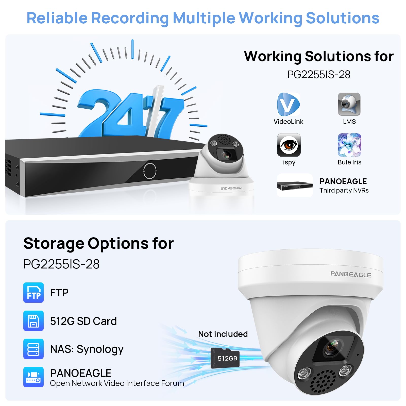 PANOEAGLE 5MP PoE IP Camera, Outdoor Security Surveillance Turret Camera  with 2.8mm Lens, 122° Diagonal, Two Way Talk Human/Vehicle Detection 98ft  IR Night Vision, IP67 Waterproof MicroSD Slot(512GB) : Amazon.ca:  Electronics