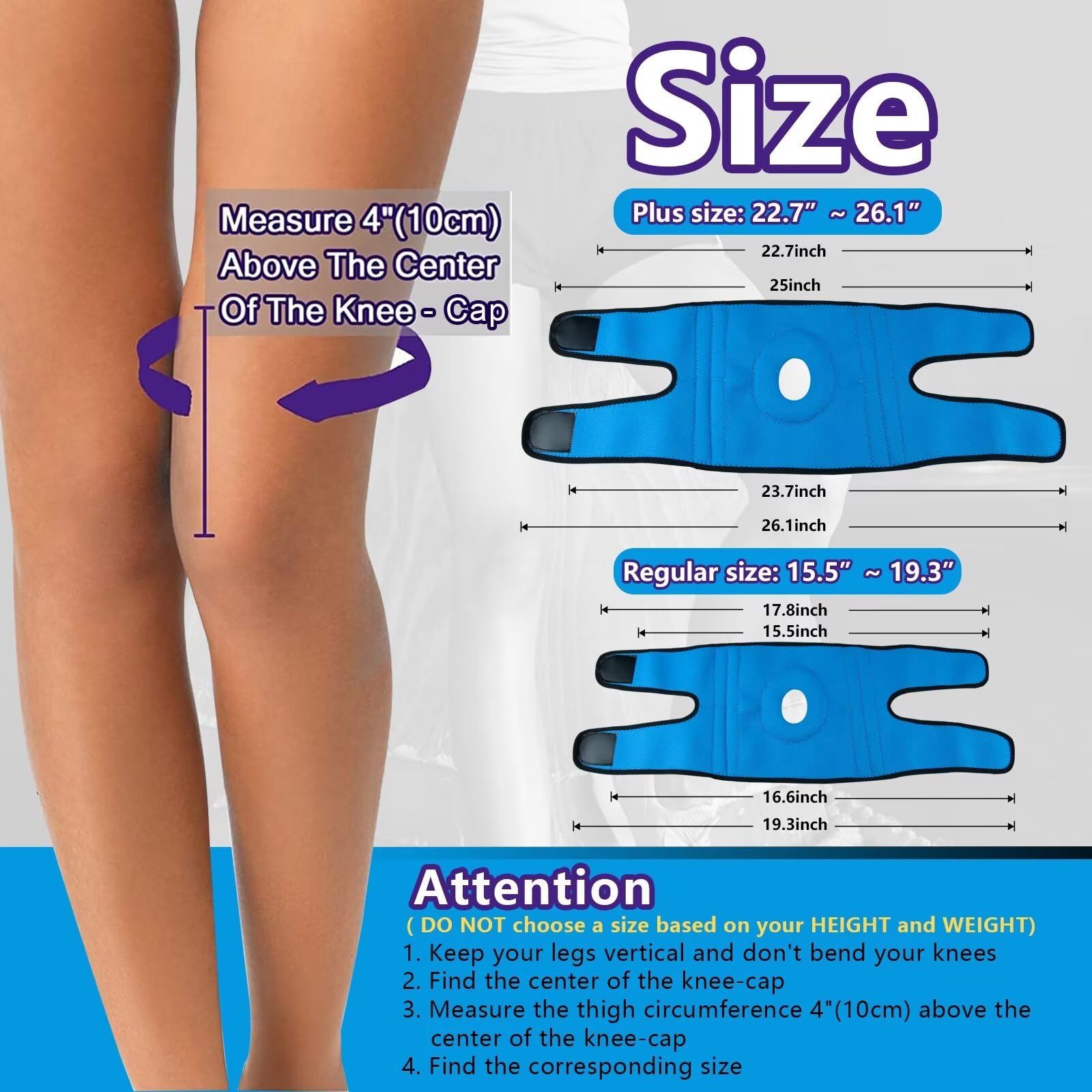 LAVAED Rodillera con estabilizadores laterales para dolor de rodilla, ajustable, antideslizante, de compresión de rótula abierta, soporte de rodilla con almohadillas de gel para rótula, para hombre y