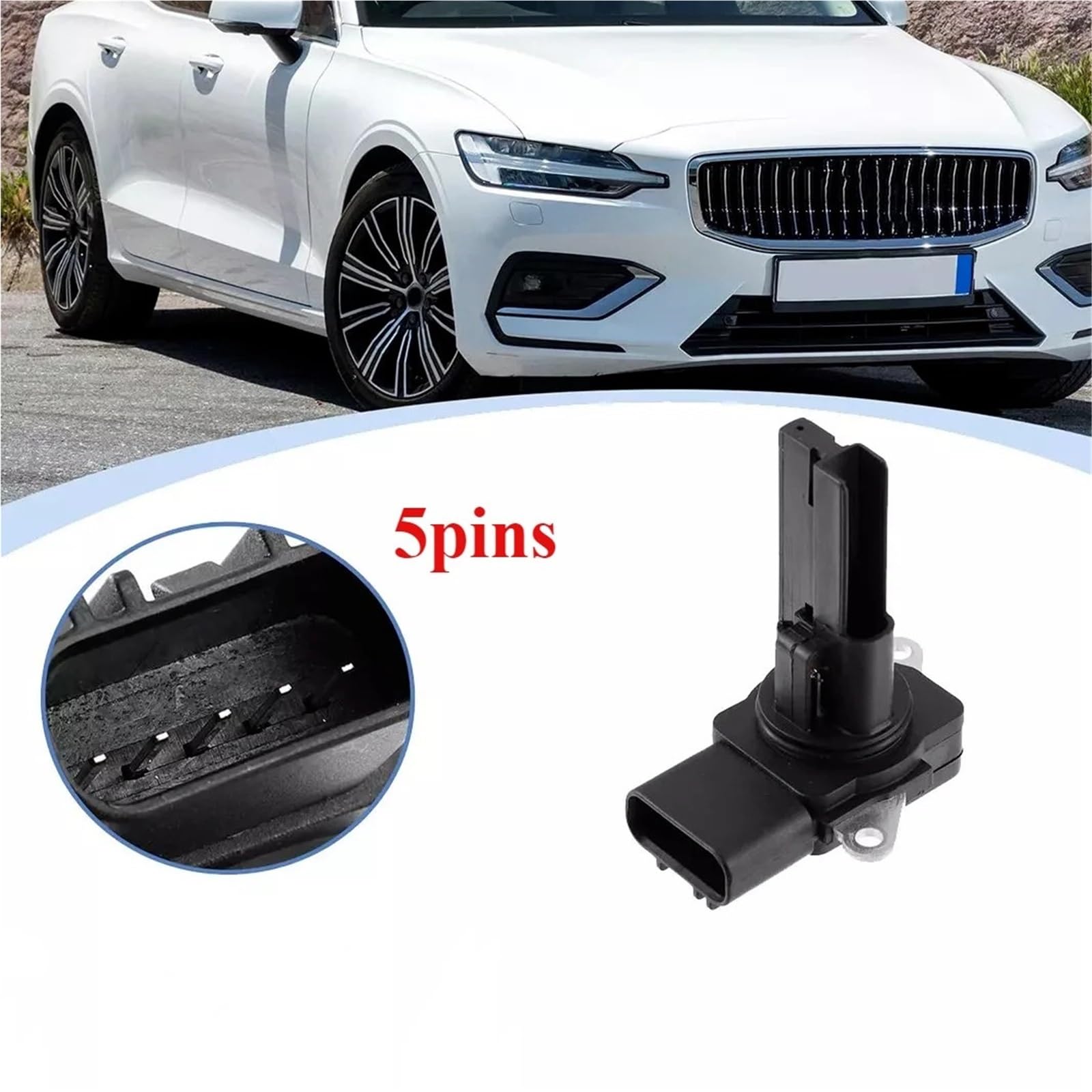 Para Jaguar XJ XF Para XC60 S60 XC70 S80 XF LR012073 Medidor flujo aire masivo MAF Medidor de la masa de aire Sensor de flujo de aire