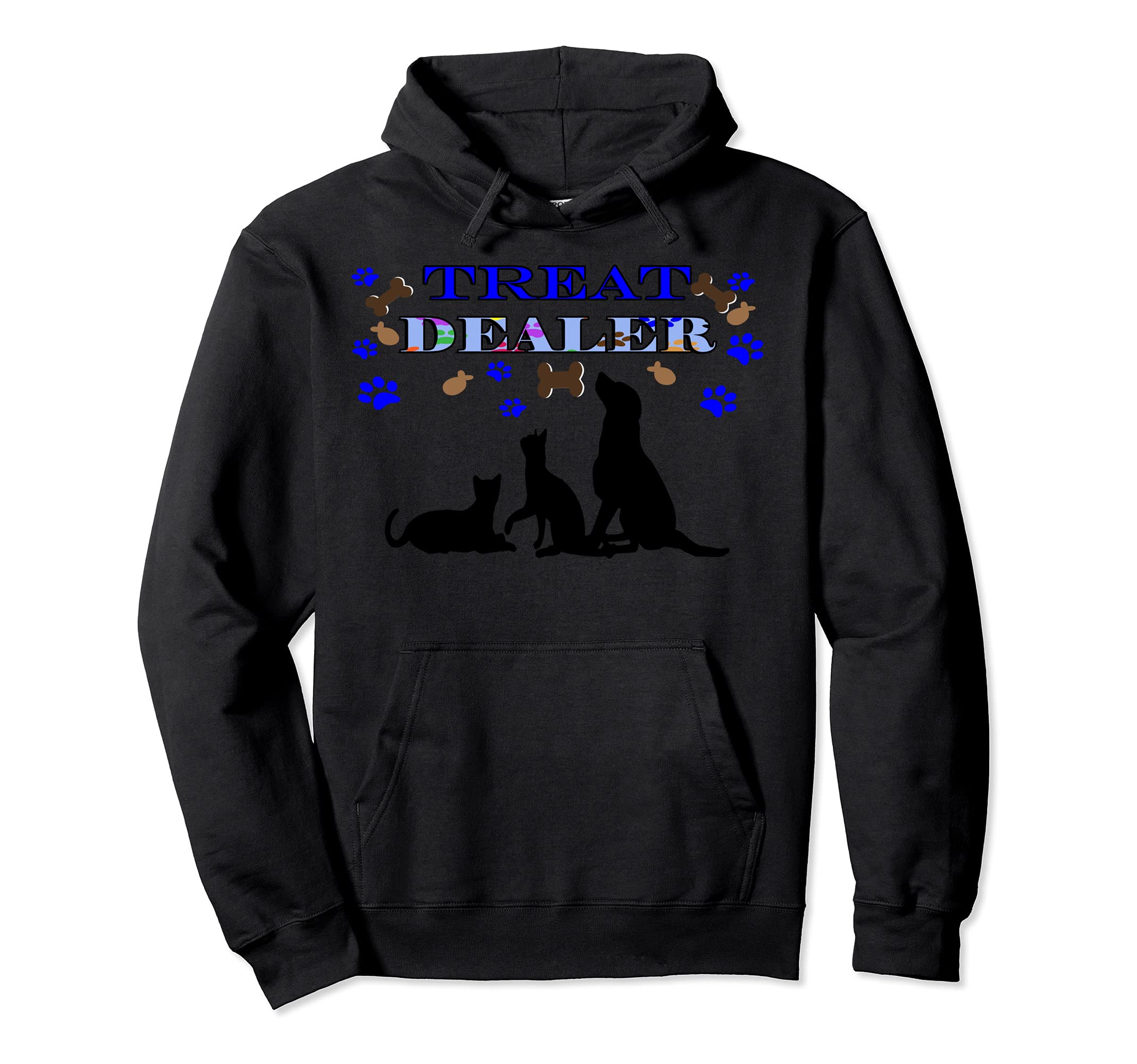 Pet Snacks Feed Me Funny Dog Mom & Dog Dad Pullover Hoodie, Black