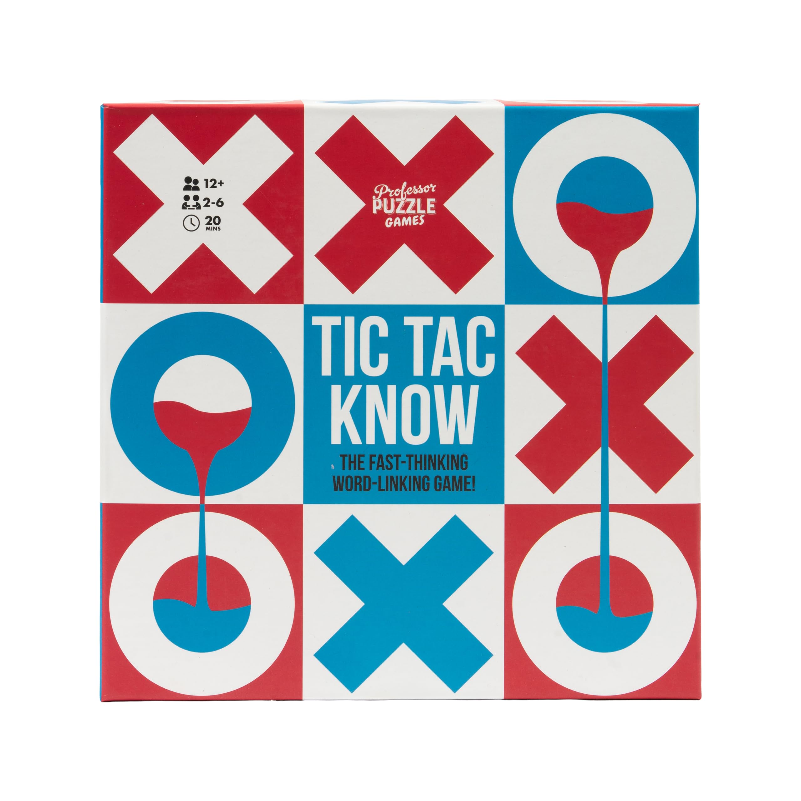 Professor PUZZLE Tic Tac Know Party Game, Blue and White, 20 cm x 4 cm - Image 4