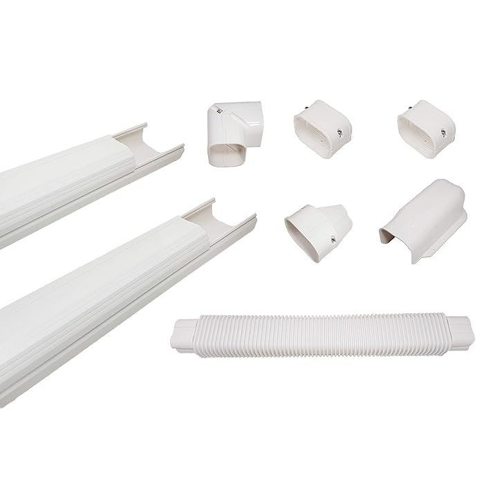 Buy Sealproof Mini Split AC Line Set Cover Kit, 4" Decorative White