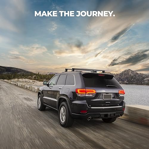 Miniatura 9 de BougeRV Barras transversales de techo mejoradas compatibles con Jeep Grand Cherokee 2011-2021 con rieles laterales ranurados, barras transversales