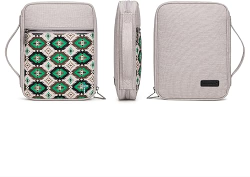 Miniatura 12 de Montana West Funda para la Biblia para mujeres y hombres con marcapáginas de cuero, fundas de transporte, bolsa de iglesia para protección al aire