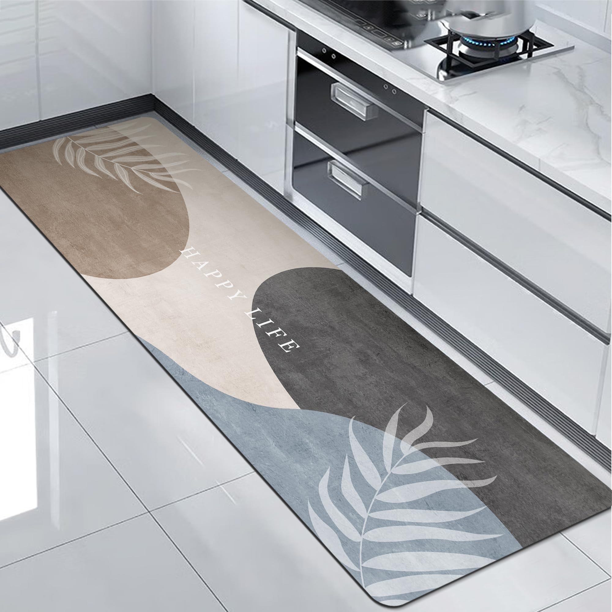 Tappetino Super Assorbente,Tappeto Bagno Diatomite,Microfibra Tappeto Assorbente,Tappeto Bagno Antiscivolo Tappetino Doccia Asciugatura Rapida, per Casa,Camera da Letto,Cucina, (50_x_150_cm, CF31)